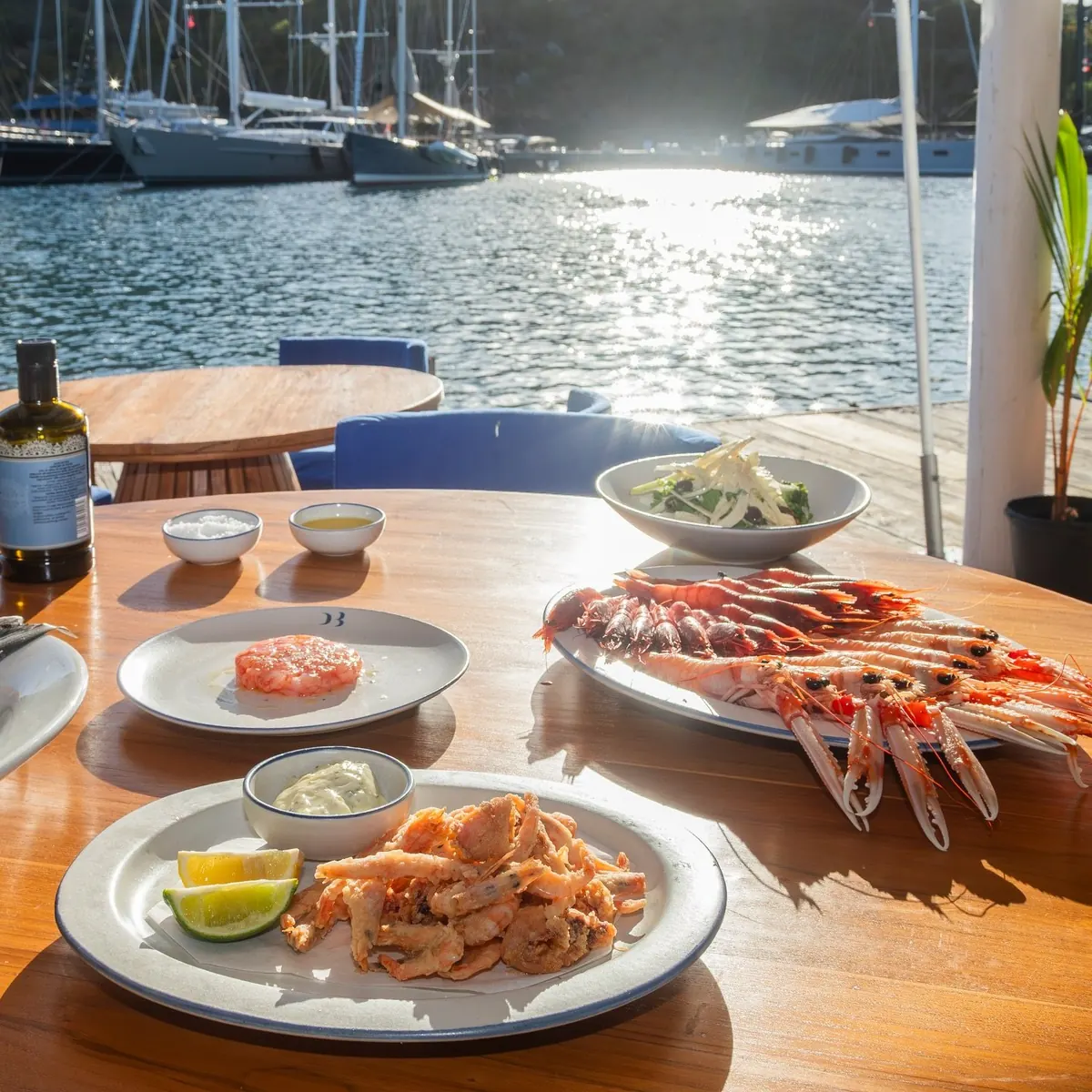 Whole grilled lobster with herb butter